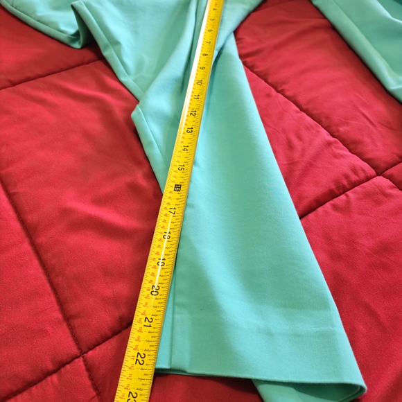 Apt. 9 Womens Capri Pants Sz 16 Teal Cotton Blend Straight Leg Curvy - Picture 11 of 12